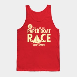 The Annual Paper Boat Race Funny 80's Horror Movie Retro Poster Tank Top